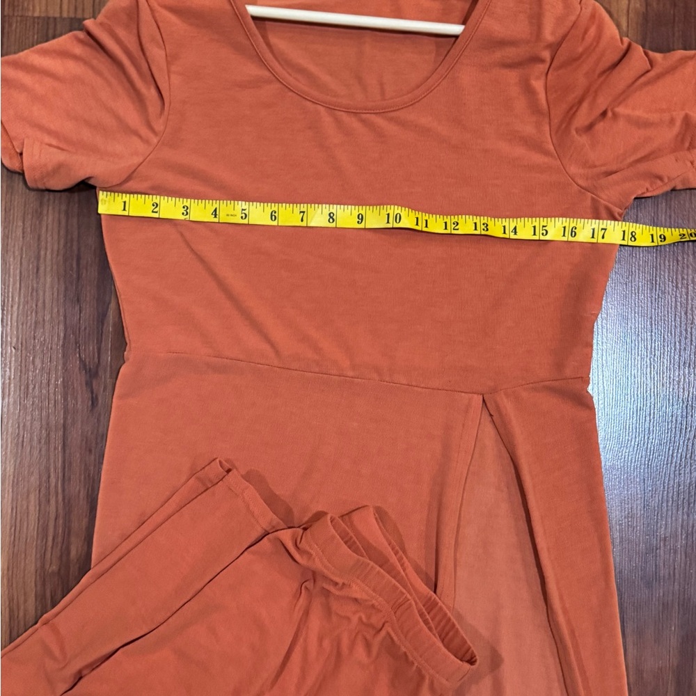 A Classy Chic Boutique Orange Short Sleeve Pajama Set - Picture 10 of 13